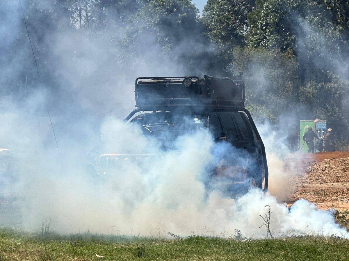 Police teargas church service attended by Gachagua in Othaya
